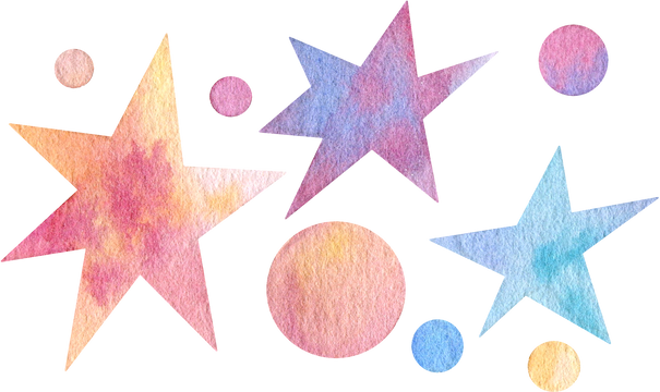 Watercolor illustration. Space. Stars