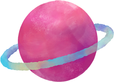 Watercolor Outer Space Birthday Planet