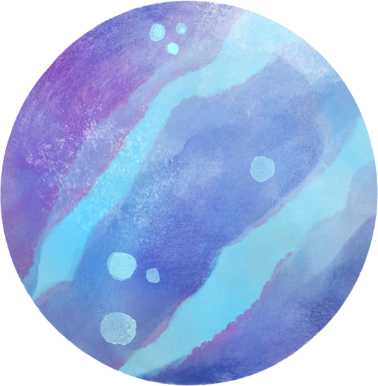 Watercolor Outer Space Birthday Planet